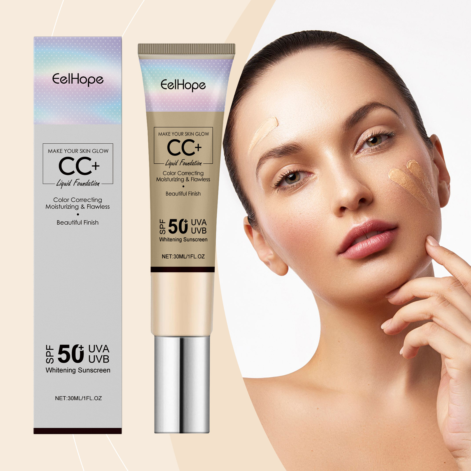 Charcoal Whitening Paste - Flawless CC Cream Long Lasting Smoothing