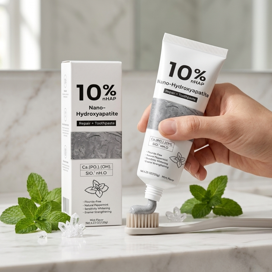 Teeth Whitening That Works - Nano-Hydroxyapatite Toothpaste Remove Stubborn Stains Brighten