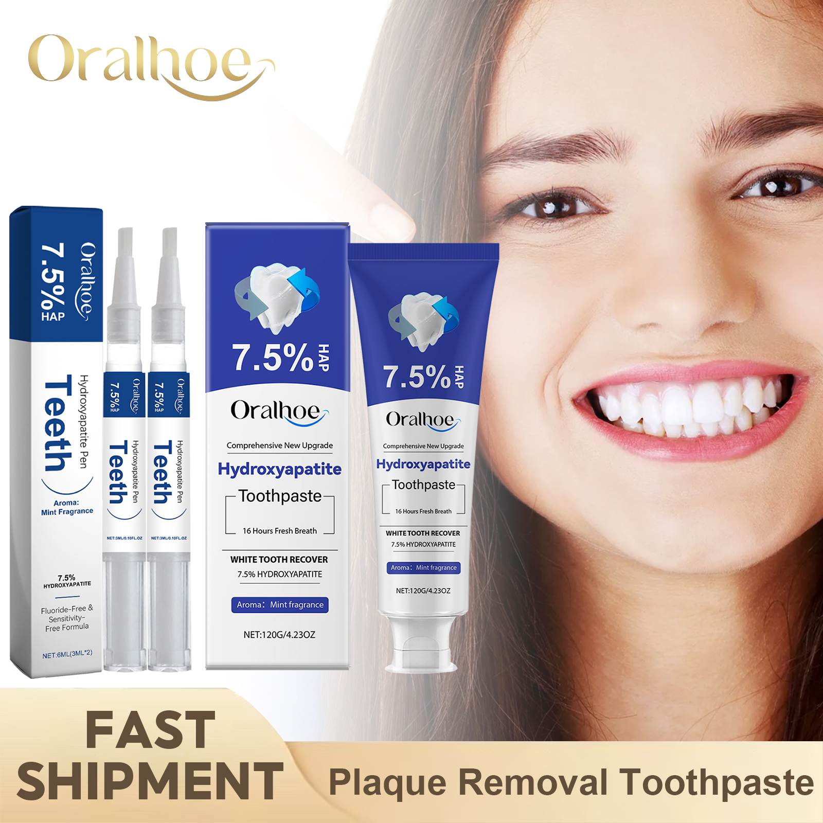 Teeth Whitening That Works - Hydroxyapatite Teeth Care Product Whitening Toothpaste