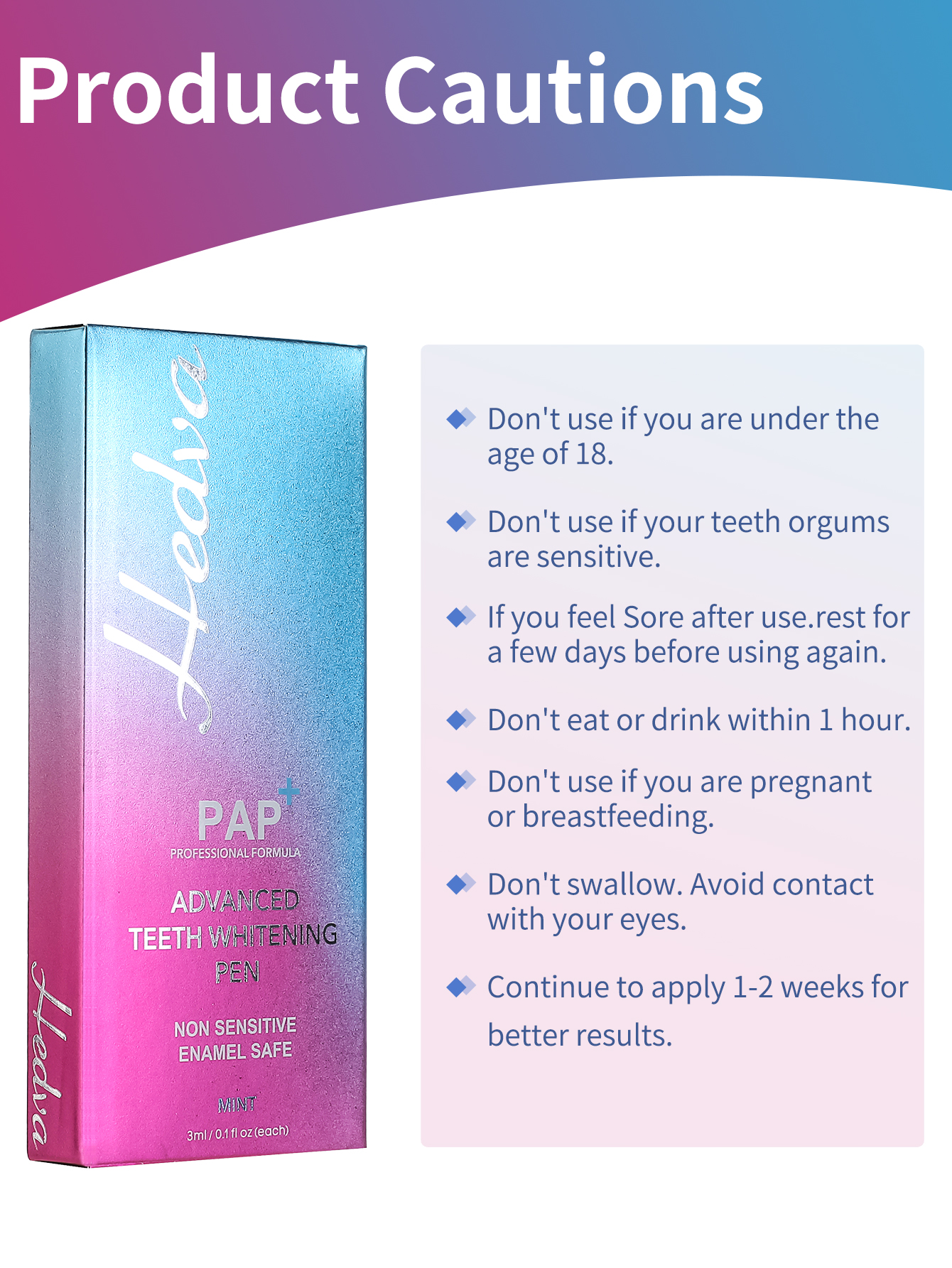 Hedva PAP+ Teeth Whitening Pen - Teeth Paint Whitening 리뷰 및 가격