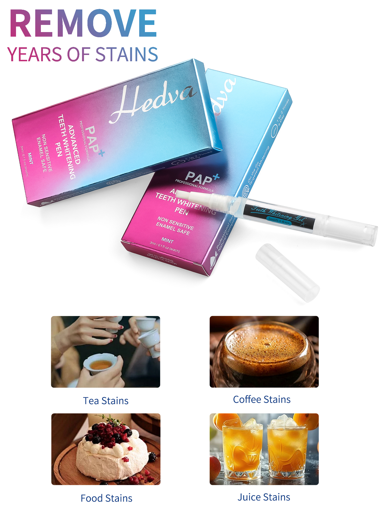 Hedva PAP+ Teeth Whitening Pen - Teeth Paint Whitening 리뷰 및 가격