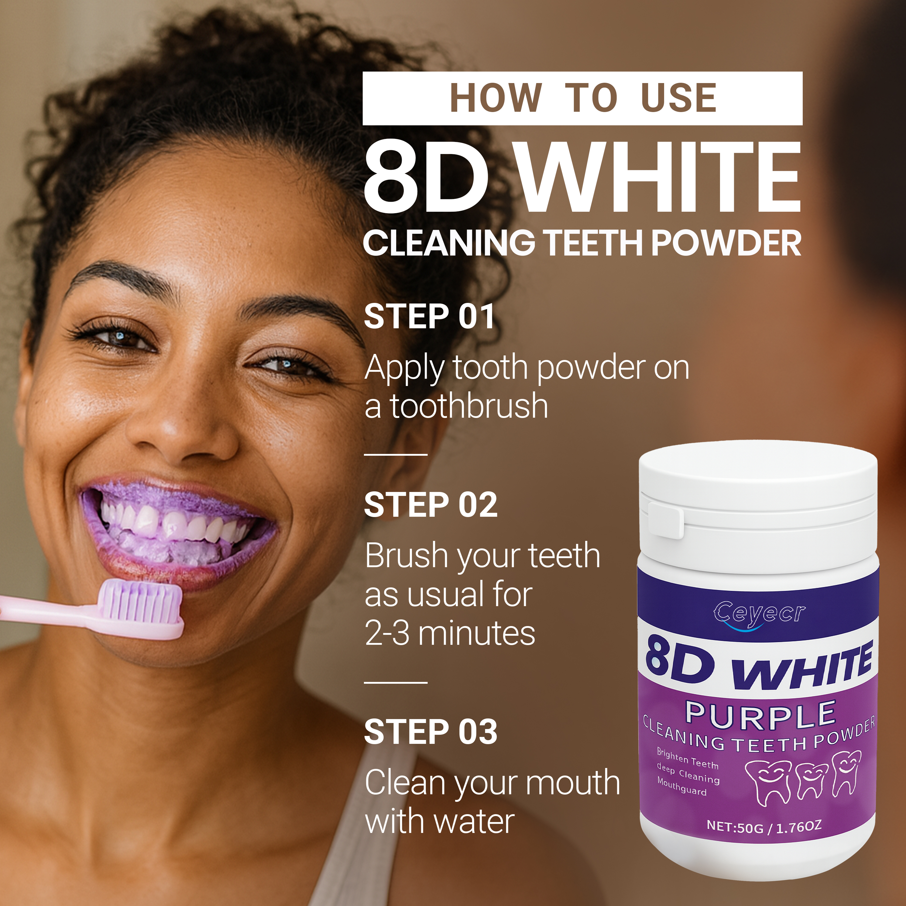 8D white Teeth Whitening Powde - Teeth Whitening Session 리뷰 및 가격