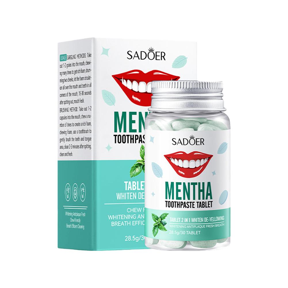 Mint Solid Toothpaste Tablets  - Teeth Whitening Price 리뷰 및 가격